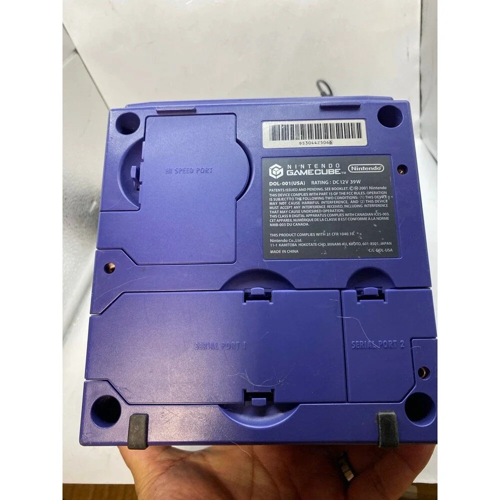 Nintendo GameCube Indigo Purple W OEM Controller DOL-001 Tested Authentic Retro
